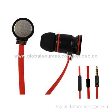 Cool Design Metal Earphones with Mic, 10mW Rated Power, 32 Ohms Impedance